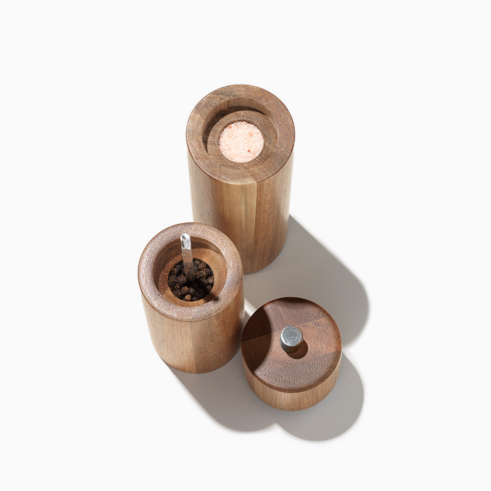 Wood Pepper Mill & Salt Shaker Set